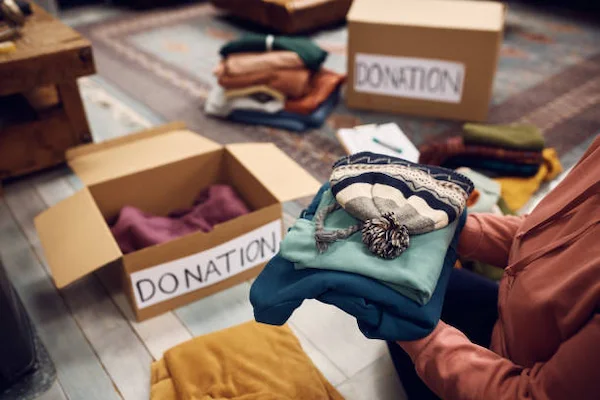 Decluttering belongings before home relocation